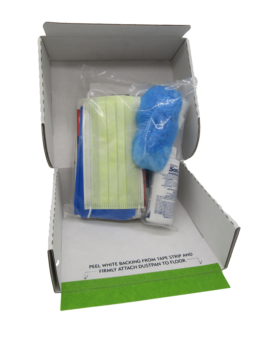 Bloodborne Pathogen Spill Kit with Cardboard Dustpan | Private School PPE